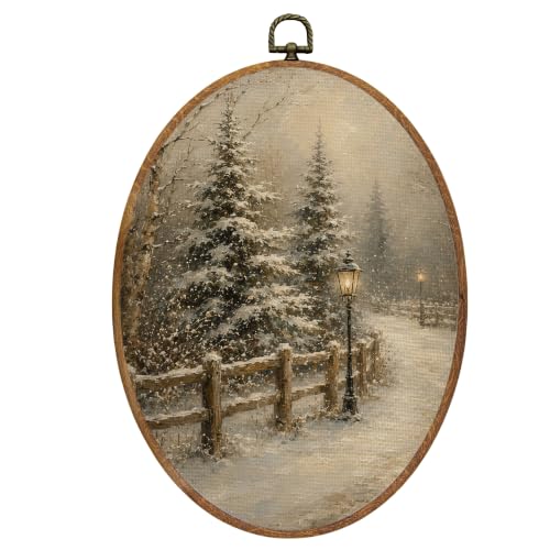 Mcehtle Christmas Winter Pine Tree Wall Art Decor Framed 8.6x11.4 - color: 26