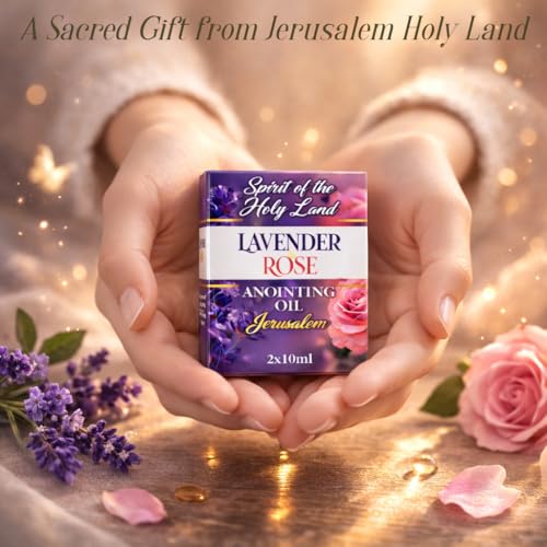 Biblical Lavender & Rose Anointing Oil from Jerusalem 2 Bottles x 10 ml