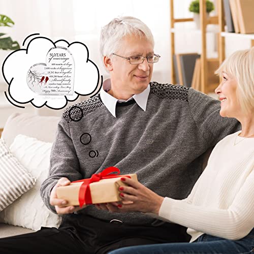 Qunclay 50th Years of Marriage Gift Wedding Anniversary Souvenir - style: 50th