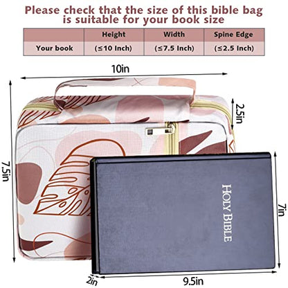 Laumoi Bible Cover Case for Women 10'' Leaf Bible Holder Case Large Religious Carrying Bag for Women Study Christian Book Gift (Boho Style) - style: Boho Style