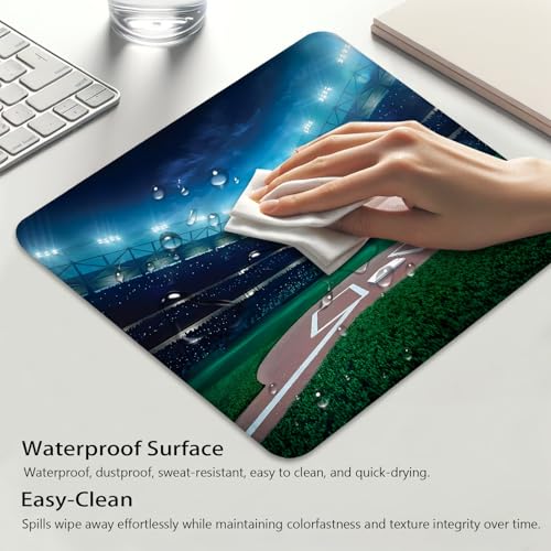 Professional Baseball Field at Night Mouse Pad, Stadium League Desk Mat - color: Baseball Field