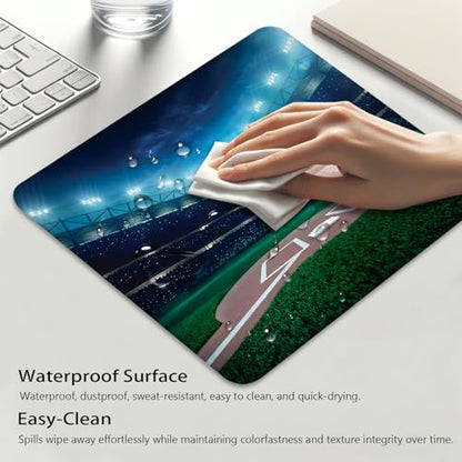 Professional Baseball Field at Night Mouse Pad, Stadium League Desk Mat - color: Baseball Field