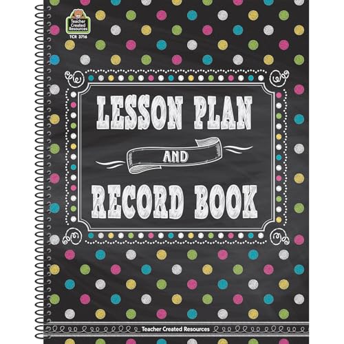 Teacher Created Resources TCR3716 Chalkboard Brights Lesson Plan and Record Book, Paper, Multi 8.5 inches X 11 inches