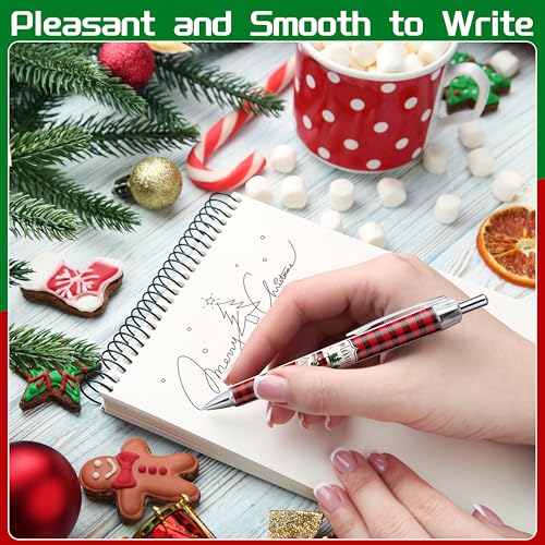 50 Pcs Christmas Ballpoint Pens Bulk - Christmas Pens Gifts Retractable - style: Christmas