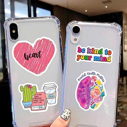 100pcs Mental Health Matters Sticker Pack.Waterproof Positive Quote Stickers for Water Bottles Laptop Notebook Phone Scrapbook,Vinyl Decals for Teens Adults Gifts - color: 100 - Mental Health