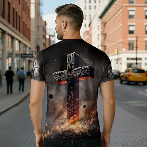 Jesus The Way The Truth and The Life Shirt, Religious Shirt for Men - color: Ds01, size: Large