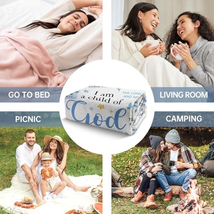 Baptism Gifts for Boys, Christian Blanket, Teen Boy Gifts Trendy Stuff - color: Blue, size: 80*60IN