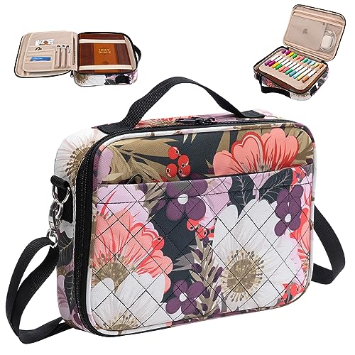 Bible Cover for Women, Large Bible Case with Handles, Bible Bag & Organizer