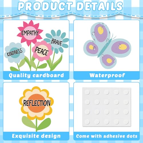 Religious Christian Bulletin Board Sets Sunday School Decoration for Classroom Church Positive Floral Bulletin Board We are Blooming for Jesus Paper Cutout for Back to School Christian Summer Decor