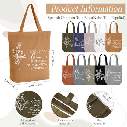 Paterr 20 Pcs Christian Tote Makeup Bag - color: Neutral Color, style: Boho Spanish