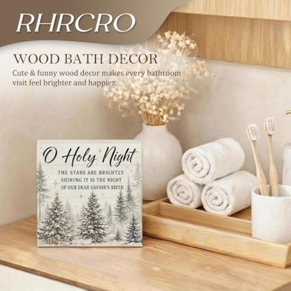 Christmas Christian Decor Wooden Box Sign