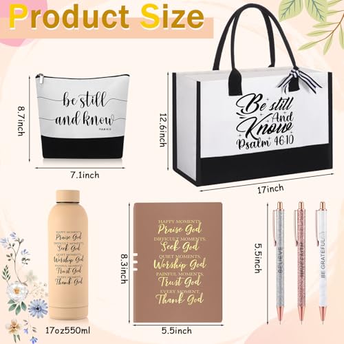 Shinylin 7 Pcs Christian Gifts for Women, Psalm Bible Verse Set, beige - color: Beige