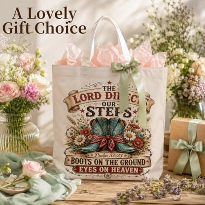 Western Cowgirl Canvas Tote Bag Cowgirl Gifts - color: Western Cowboy Theme 4