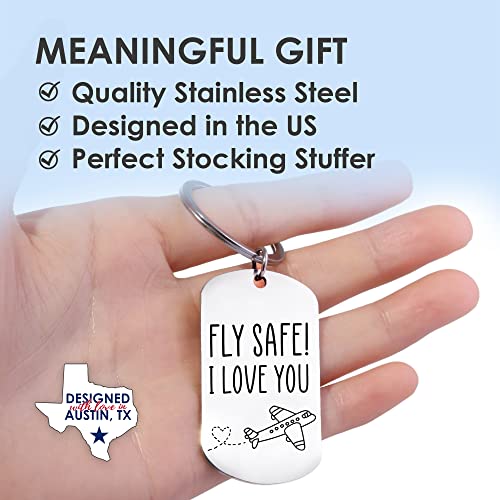 Rosa Vila Keychains For Women & Men, Gifts For Mom, Bonus Mom, Aunt, Sister, Dad, Grandma, Nurse, Teens, Coach, Teacher Pilot - style: Fly Safe Keychain