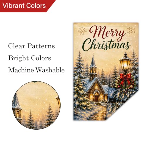 Louise Maelys Christmas Tree Garden Yard Flag 12x18 Inch - color: Multi-2