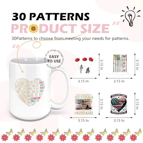 AFRITEE UV DTF Cup Wraps - 30 Sheets 4th of July Independence Day UV DTF Stickers for 16 oz Glass Tumbler, Vintage 250th American Waterproof Transfer Sticker Decals for DIY Water Bottle Coffee Mug - style: Vintage