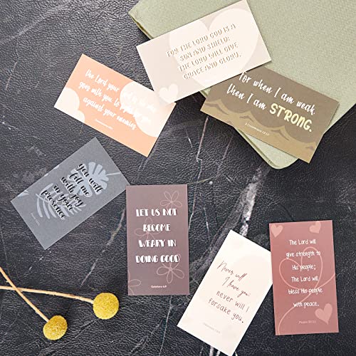 BRYTEFY 100 Earth Tone Prayer Cards, Inspirational Bible Verse Cards, Assorted Mini Scripture Cards, Encouragement Motivational Cards, Christian Bible Gifts