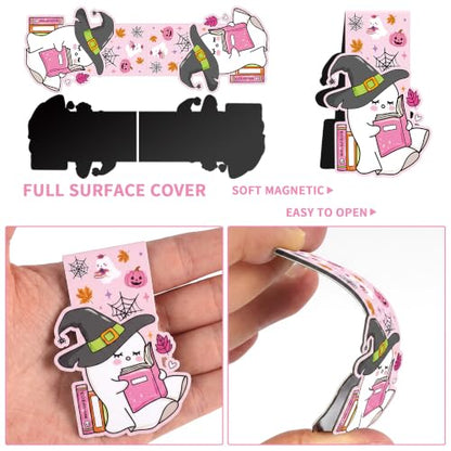 Halloween Magnetic Bookmarks, Cute Ghost Magnet Book Mark for Women - color: Cute Ghost