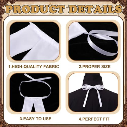 Twistover 2 Pcs Clergy Collars for Men Women, Priest Neck Collar Tabs White Lawyer Tab Tie Barrister Band Preaching Neckwear Collar for Clergy Pastor Lawyer Collars