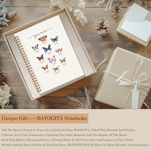 Christian Butterfly Notebook - Inspirational Christian Journal, Bible Verse Spiral Notebooks, Christian School Supplies Notebooks, Motivational Christian Gifts, Coworker Gifts, 5.5x8.3 Inches - color: Bible Butterfly