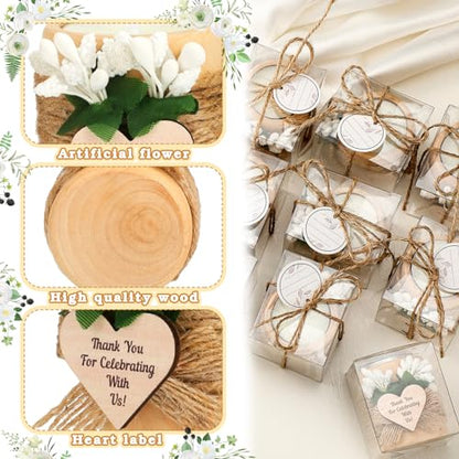 MTLEE 16 Pack Wooden Tealight Candle Holder Kit Guest Gifts, Classic - color: Classic