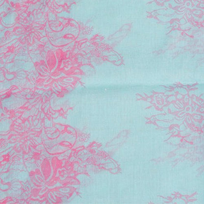 Fashion Lightweight Scarfs For Women Floral Print Many Style - color: 1303-blue