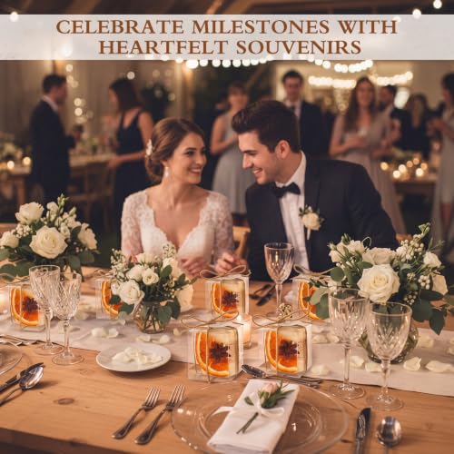 MTLEE 16 Pack Wooden Tealight Candle Holder Kit Guest Gifts, Rustic - color: Brown