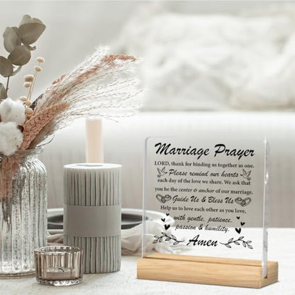Wedding Gifts for Couples 2026, Bridal Shower Gifts for Bride to Be, Marriage Prayer Plaque, Married Couples Anniversary, Marriage Blessing Gifts, Bride, Groom - Mr & Mrs Gift - color: MarriageLord