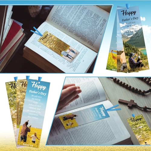 Dispowreath 60 Pcs Dad Malachi 4:6 Bookmarks Religious Christian Bulk - style: Dad Malachi 4:6