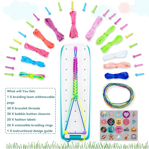 VERTOY Friendship Bracelet Making Kit for Girls - Cool Arts and Crafts Toys for 6 7 8 9 10 11 12 Years Old, Bracelet String and Rewarding Activity, Best Birthday Gifts for Teen Girls - color: Green