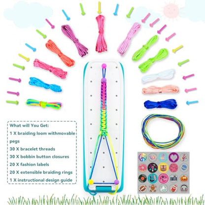 VERTOY Friendship Bracelet Making Kit for Girls - Cool Arts and Crafts Toys for 6 7 8 9 10 11 12 Years Old, Bracelet String and Rewarding Activity, Best Birthday Gifts for Teen Girls - color: Green