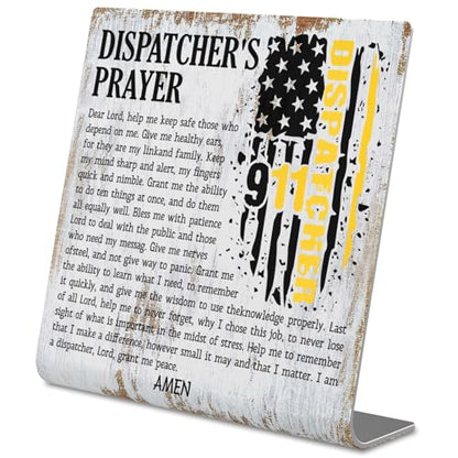Appreciation Dispatcher Gifts, Dispatcher's Prayer Gifts for Dispatcher, Retirement Prayer Gifts for Dispatchers, Birthday Christmas Gifts for Dispatcher, Dispatcher Desk Decor Sign XLK499 - style: Dispatcher's Prayer
