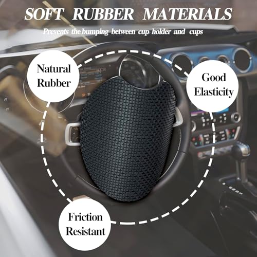 2 Pack Daisy Butterfly Car Cup Holder Coasters Universal Neoprene Coasters - color: Daisy+butterfly