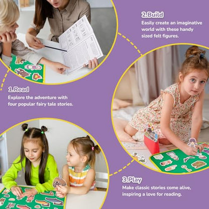 CHEFAN 12 Pack Felt Board Story Sets, Flannel Board Stories for Classroom - color: Fairy-tales-12pack-c