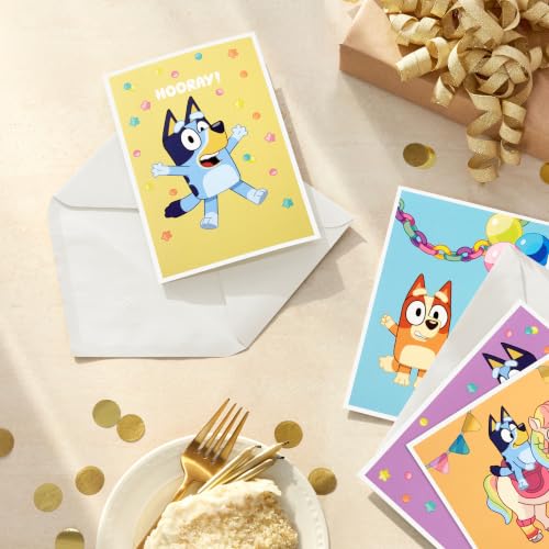 Hallmark Bluey Birthday Cards for Kids, 16-Pack (Bingo and Bluey, Hooray!) - style: Unicorn, Dance Mode, Hooray