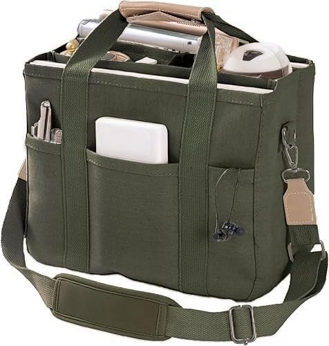 Tote Bags for Women Canvas Purse Crossbody Bags with Pockets Shoulder Handbags Large Bible Messenger Bag With Pockets - color: Army Green, size: Large