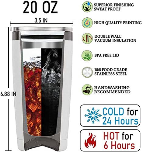 Personalized American Flag Skull Tumbler Gifts for Men Travel Cup Coffee Mug Insulated Stainless Steel 20oz With Lid Water Bottle Gift for Dad Him Husband Son - color: SKULL FLAG
