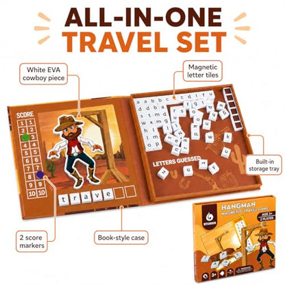 TRAVOFUN Magnetic Hangman Game | Travel Games for Kids Ages 4-8 - style: Hangman Game