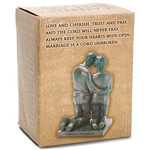 Dicksons Praying Husband and Wife 5 inch Grey Resin Stone Table Figurine - style: Praying Husband and Wife