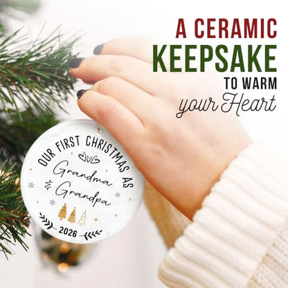 First Christmas as Grandparents Ornament 2026, New Grandma Grandpa Ornament - color: Grandparents 1