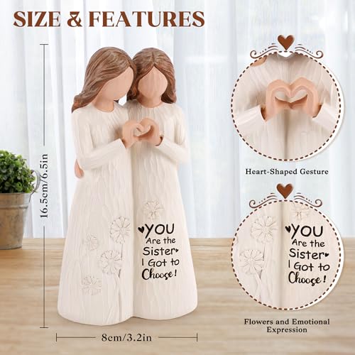 Friendship Gift for Women, Best Friend Birthday Gift, Friendship Figurines - color: White-friendship