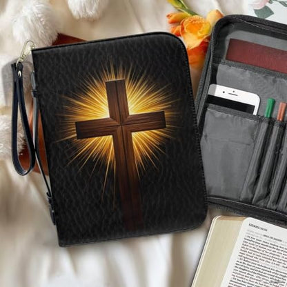Bible Case for Women Men Large Size Bible Cover Case Book Sleeve Scripture Study Bible Carrier Bag,Size L-2XL - color: Black Cross, size: X-Large