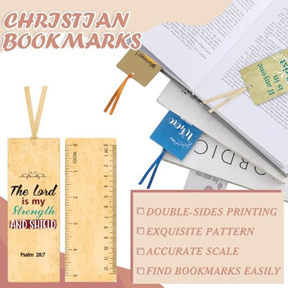 Chinco 120 Pack Christian Bookmarks Bible Verse Bookmarks with Scripture Religious Inspirational Quotes Bible Cards Easter Sunday School Gifts Church Supplies(Mixed Style) - style: Mixed Style
