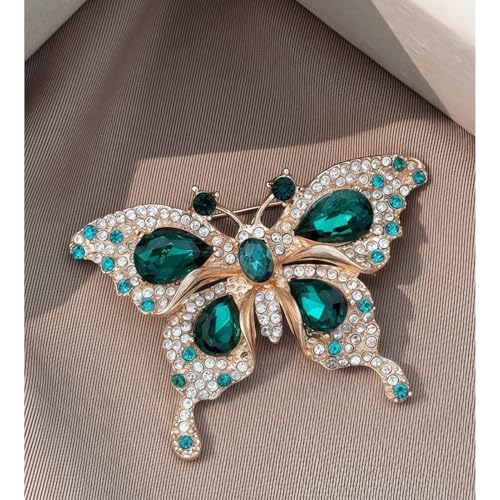 Brooch Pins For Women Fashion Elegant Brooches Lapel Badges Coat Sweater Scarves Shawl Dress Accessory Wedding Party Prom Jewelry - color: Green-A