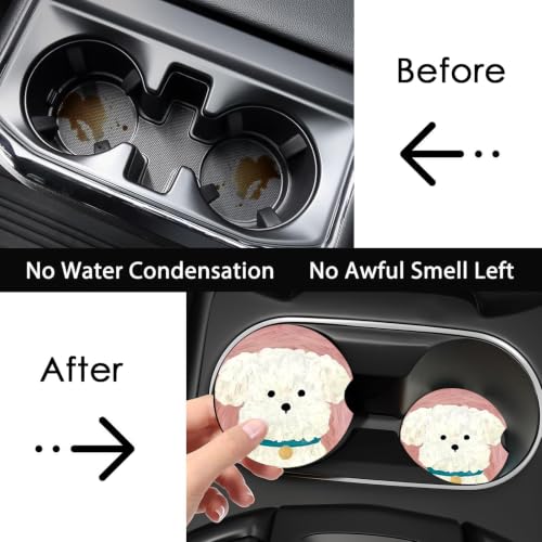 2PCS Honeycomb Car Cup Holder Coasters Universal Anti-Slip Rubber Mat - color: Honeycomb