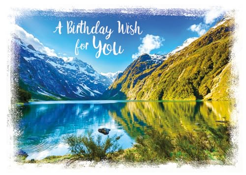 Christian Art Greetings Card-Boxed-Scenic View Assorted Birthday (KJV) (Box Of 12)