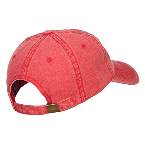 e4Hats.com Peace Symbol Embroidered Washed Cap - color: Red