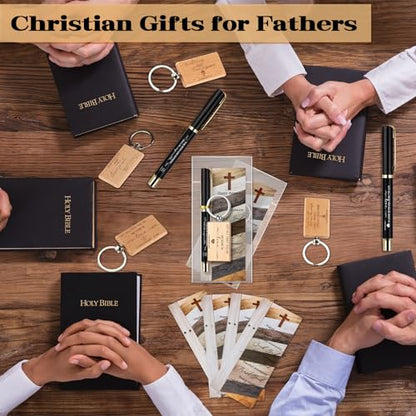 Spakon 20 Sets Christian Gifts Bulk, Scripture Keychain Pen Bookmark Set