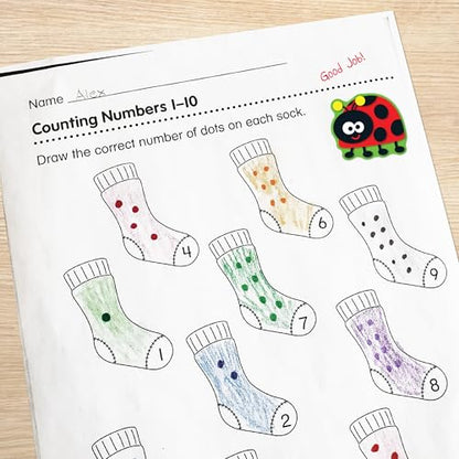 Carson Dellosa 72 Ladybug Stickers for Kids, 6 Sheets of Lady Bug Incentive - style: Ladybugs