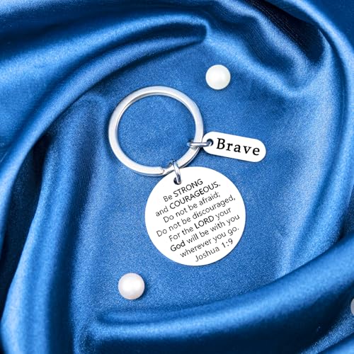 Christian Gifts for Men Women Religious Brave Keychain Gifts